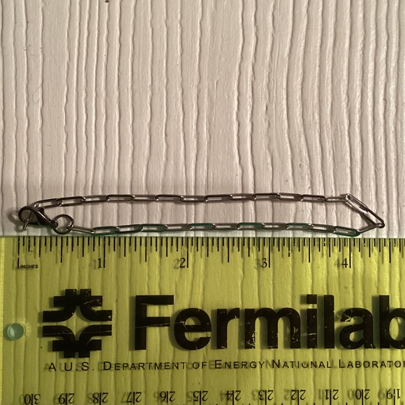 Stainless Steel Paperclip Chain Bracelet 9.25” - Picture 2 of 2